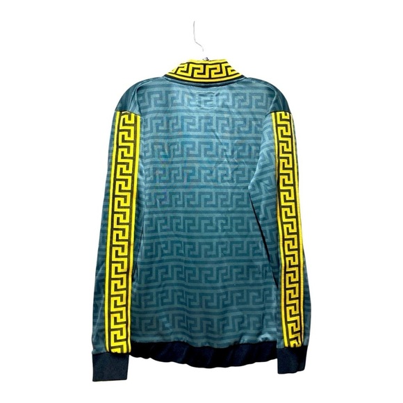 Mens CR-24 Burdo Comatose Greek Ket Print Athletic Zip Front Jackey - Picture 2 of 4